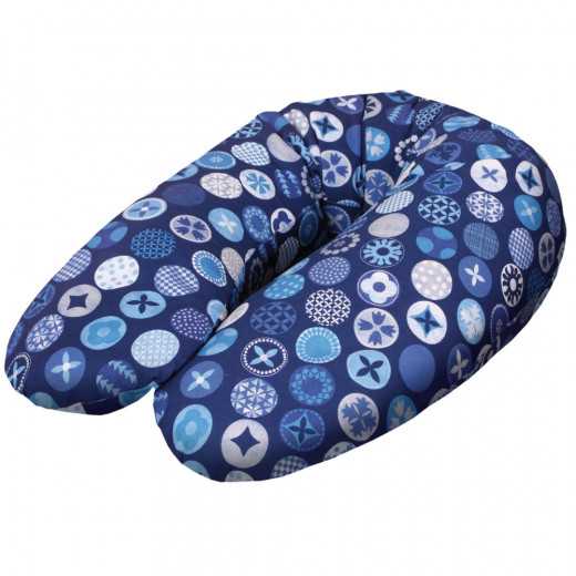 Miegojimo ir maitinimo pagalvė nėščiosioms MULTI dżersej CebaBaby, mėlyna